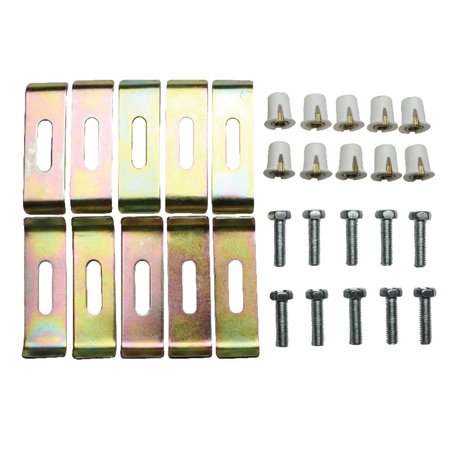 KINGSTON BRASS KUHDWR10 10 Pieces Undermount Clip for Stainless Steel Sink, Brushed KUHDWR10